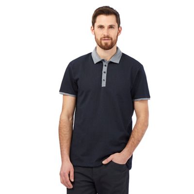 The Collection Navy chambray polo shirt